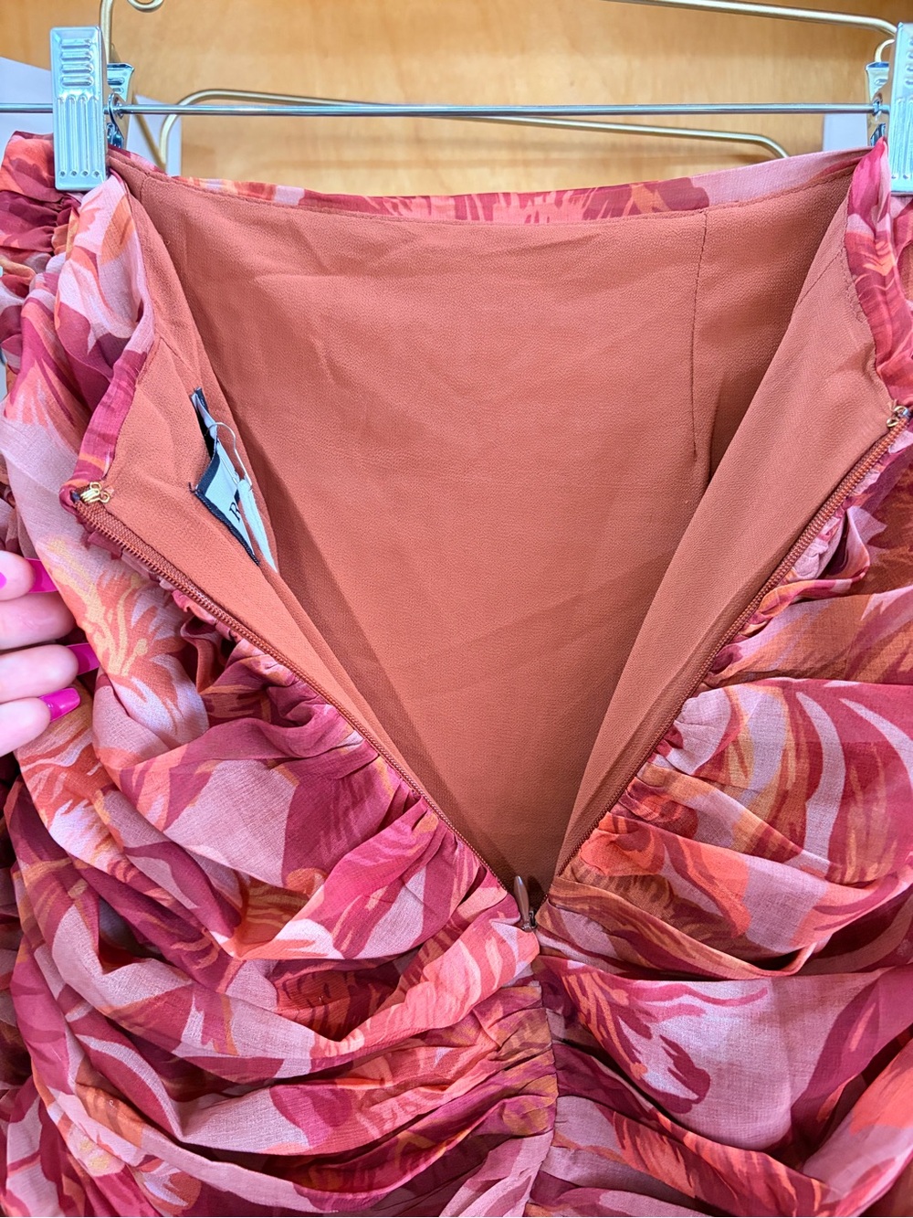 Runaway The Label Ruched Mesh Maxi Skirt XS Tropical Coquette Resort Wear NWT - Picture 6 of 8